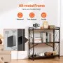 VEVOR Metal Bookshelf, 3-Tier Industrial Bookshelf, Small Rustic Storage Display Bookcase with Open Shelves, Freestanding Display Vintage Shelving Unit Storage Rack, for Living room, Bedroom & Office