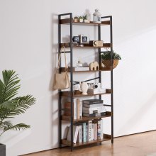 VEVOR Metal Bookshelf Rustic Bookshelf 6-Tier for Living room Bedroom & Office