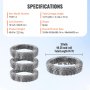 VEVOR Razor Wires, 147 ft Razor Barbed Wire, 3 Rolls Razor Wire Fencing Razor Fence, Double Spiral Razor Ribbon Barbed Wire Galvanized Razor Wire Fence, Rolls Razor for Garden