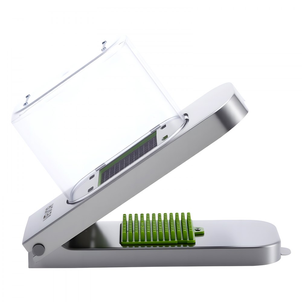 VEVOR Vegetable Chopper, Food Veggie Cutter with 3 Stainless Steel Blades, Onion Slicer with Container, Salad Potato Dicer Kitchen Gadgets & Essentials Home Appliances Tools for Easy DIY, Silver