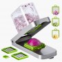 VEVOR Vegetable Chopper, Food Veggie Cutter with 3 Stainless Steel Blades, Onion Slicer with Container, Salad Potato Dicer Kitchen Gadgets & Essentials Home Appliances Tools for Easy DIY, Silver