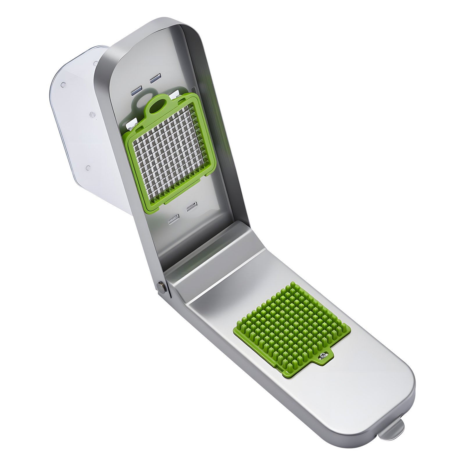 VEVOR Vegetable Chopper, Food Veggie Cutter with 3 Stainless Steel Blades, Onion Slicer with Container, Salad Potato Dicer Kitchen Gadgets & Essentials Home Appliances Tools for Easy DIY, Silver