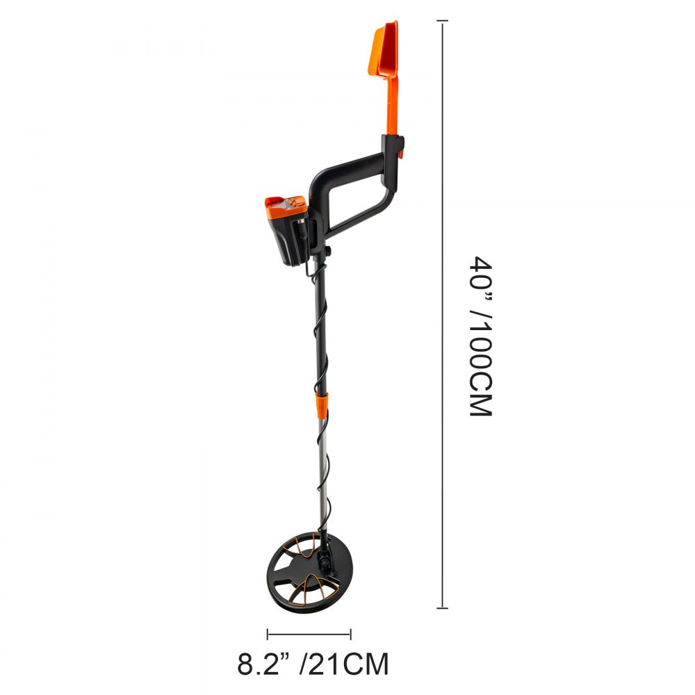 VEVOR Yellow Metal Detector 3010 Waterproof Disc Metal detectors Underwater Underground High Accuracy LCD Display Metal Detector for Adults and Children Headphone Automatic Detector