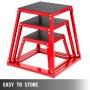 VEVOR Plyometric Platform Box 12 Inch 18 Inch 24 Inch Plyometric Boxes red plyometric box set for Training (Set of 12/18/24 Inch)