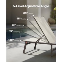 2Pcs Foldable Chaise Lounge Chair Adjustable Back Outdoor Pool Sun Tanning Chair