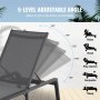 VEVOR Chaise Lounge Chair Outdoor Patio Lounge Chair ajustável 5 posições 2 peças