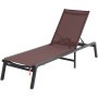 VEVOR Chaise Lounge Chairs Outdoor, Aluminum Patio Lounge Chairs with Adjustable 5-Position, Folding Pool Lounge Chairs Recliner and Full Flat Tanning Chairs for Patio, Beach, Pool, Brown, 2 pcs