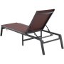 VEVOR Chaise Lounge Chairs Outdoor, Aluminum Patio Lounge Chairs with Adjustable 5-Position, Folding Pool Lounge Chairs Recliner and Full Flat Tanning Chairs for Patio, Beach, Pool, Brown, 2 pcs