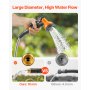 VEVOR Metal Garden Hose 200 ft, Rust Proof Stainless Steel Water Hose, Heavy Duty Backyard Hose with 10 Function Nozzle, No-Kink & Flexible Water Pipe, Lightweight Metal Hose for Yard, Outdoor