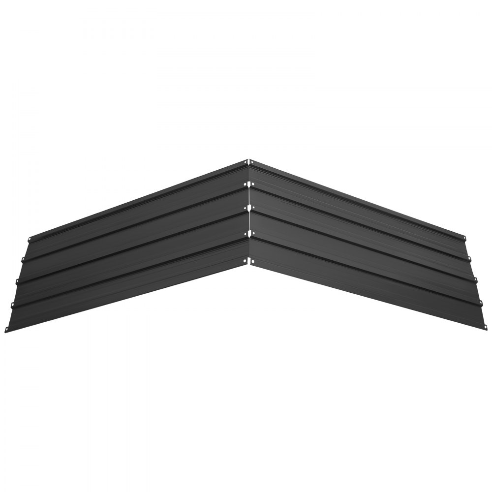 VEVOR Metal Roof Panels, 20Pcs 9.2 sq.m Galvanized Steel Roofing Panels, High Impact Corrugated Tin Gazebo Top with Screws, Gloves, Heavy Duty for Gazebos, Chicken Coop Sheds Stables Patio, Black