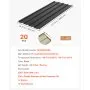 VEVOR Metal Roof Panels, 20Pcs 9.2 sq.m Galvanized Steel Roofing Panels, High Impact Corrugated Tin Gazebo Top with Screws, Gloves, Heavy Duty for Gazebos, Chicken Coop Sheds Stables Patio, Black