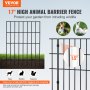 VEVOR animal barrier fence, 17" high, protecting garden from dogs, rabbits, and squirrels.