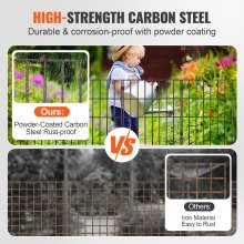 VEVOR Garden Fence, No Dig Fence 17''(H)x13''(L) Animal Barrier Fence, Underground Decorative Garden Fencing with 1.5 inch Spike Spacing, Metal Dog Fence for the Yard and Outdoor Patio, 10 Pack