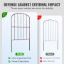 comparison of VEVOR garden fence showing more supporting points and stability vs. single support in others.