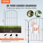 VEVOR kerti kerítés, ásni tilos kerítés 24''(H)x13''(L) állatvédő kerítés, földalatti dekoratív kerti kerítés 2 hüvelykes tüsketávolsággal, fém kutyakerítés az udvarhoz és a kültéri teraszhoz, 10 csomag