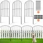 VEVOR Garden Fence, No Dig Fence 24in(H) x11ft(L) Animal Barrier Fence, Underground Decorative Garden Fencing with 2 Inch Spike Spacing, Metal Dog Fence for The Yard and Outdoor Patio, 10 Pack
