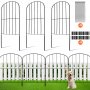 VEVOR Lot de 10 clôtures de jardin sans creuser 61 cm (H) x 33 cm (L) pour animaux, clôture de jardin décorative souterraine avec espacement des pointes de 5,1 cm, clôture en métal pour chien pour la cour et le patio extérieur