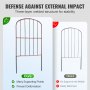 VEVOR garden fence comparison showing many supporting points to prevent deformation versus competitors.