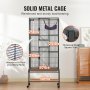 VEVOR 69" Rolling Metal Ferret Cage, Large 4-Tier Critter Nation Cage, Small Animal Cage with Ramps & Tray, Easy to Set up for Pet Rats, Hamster, Guinea Pig, Chinchilla, Squirrel, Hedgehogs, Bunny