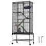 VEVOR 69" Rolling Metal Ferret Cage, Large 4-Tier Critter Nation Cage, Small Animal Cage with Ramps & Tray, Easy to Set up for Pet Rats, Hamster, Guinea Pig, Chinchilla, Squirrel, Hedgehogs, Bunny