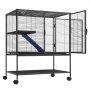 VEVOR 920 mm Rolling Metal Ferret Cage, Large 2-Tier Critter Nation Cage, Small Animal Cage with Ramps & Tray, Easy to Set up for Pet Rats, Hamster, Guinea Pig, Chinchilla, Squirrel, Hedgehogs, Bunny