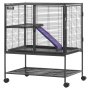 VEVOR 920 mm Rolling Metal Ferret Cage, Large 2-Tier Critter Nation Cage, Small Animal Cage with Ramps & Tray, Easy to Set up for Pet Rats, Hamster, Guinea Pig, Chinchilla, Squirrel, Hedgehogs, Bunny
