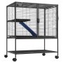 VEVOR 920 mm Rolling Metal Ferret Cage, Large 2-Tier Critter Nation Cage, Small Animal Cage with Ramps & Tray, Easy to Set up for Pet Rats, Hamster, Guinea Pig, Chinchilla, Squirrel, Hedgehogs, Bunny
