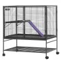 VEVOR 1000 mm Rolling Metal Ferret Cage, Large 2-Tier Critter Nation Cage, Small Animal Cage with Ramps & Tray, Easy to Set up for Pet Rats, Hamster, Guinea Pig, Chinchilla, Squirrel, Hedgehogs, Bunny