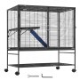 VEVOR 1000 mm Rolling Metal Ferret Cage, Large 2-Tier Critter Nation Cage, Small Animal Cage with Ramps & Tray, Easy to Set up for Pet Rats, Hamster, Guinea Pig, Chinchilla, Squirrel, Hedgehogs, Bunny