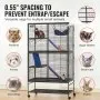 VEVOR 164.1 cm Metal Small Animal Cage 4-Tier Rolling Ferret Cage with Tray 3 Ramps