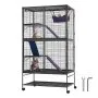 VEVOR 164.1 cm Metal Small Animal Cage 4-Tier Rolling Ferret Cage with Tray 3 Ramps