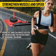 Sports Fitness Weight Sled W/ Harness Strength Training σε γρασίδι με λουρί