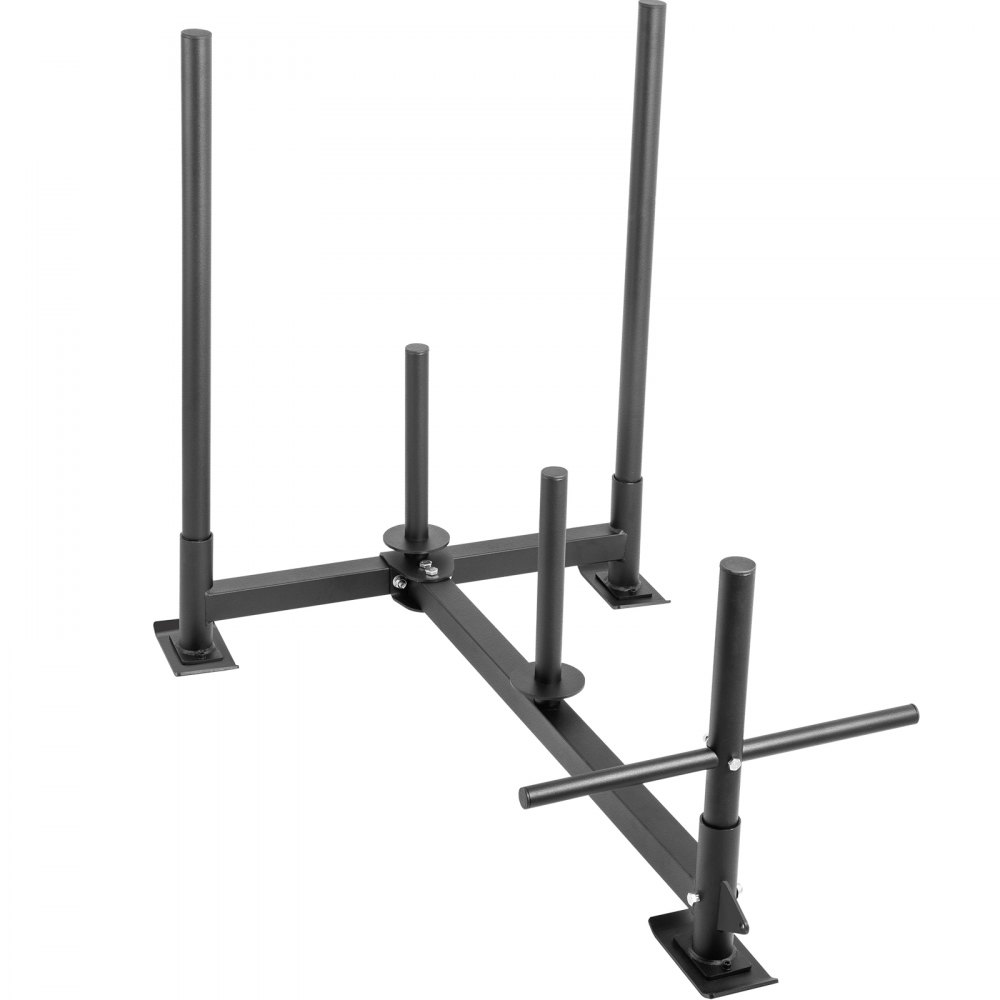 VEVOR Fitness Sled Black 44 x 30.5 x 36inch Weight Training Sled Premium Iron with Black Powder Coat Speed Training Sled for Athletic Exercise and Speed Improvement