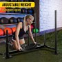 VEVOR Fitness Sled, 300Lbs Capacity Weight Training Sled, Premium Iron with Black Powder Coat Speed Training Sled for Athletic Exercise and Speed Improvement