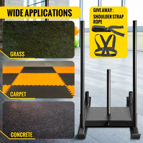 VEVOR Weight Sled Pull Power Sled Workout Harness Tire Pulling Sled Football Workout Equipment Weight Drag Sled Strap Resistance Training Speed Agility Training Kits