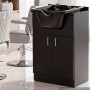 VEVOR Shampoo Bowl with Cabinet Fits 686-813 mm Chair Backwash Sink Station, for Salon Barber Hairstylists & Home Use, Spa Salon Beauty Equipment with Faucet, Drain Hose, Showerhead, Hair Trap, Black