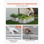 VEVOR Metal Raised Garden Bed 4x2x1 ft Outdoor Galvanized Planter Box Silver