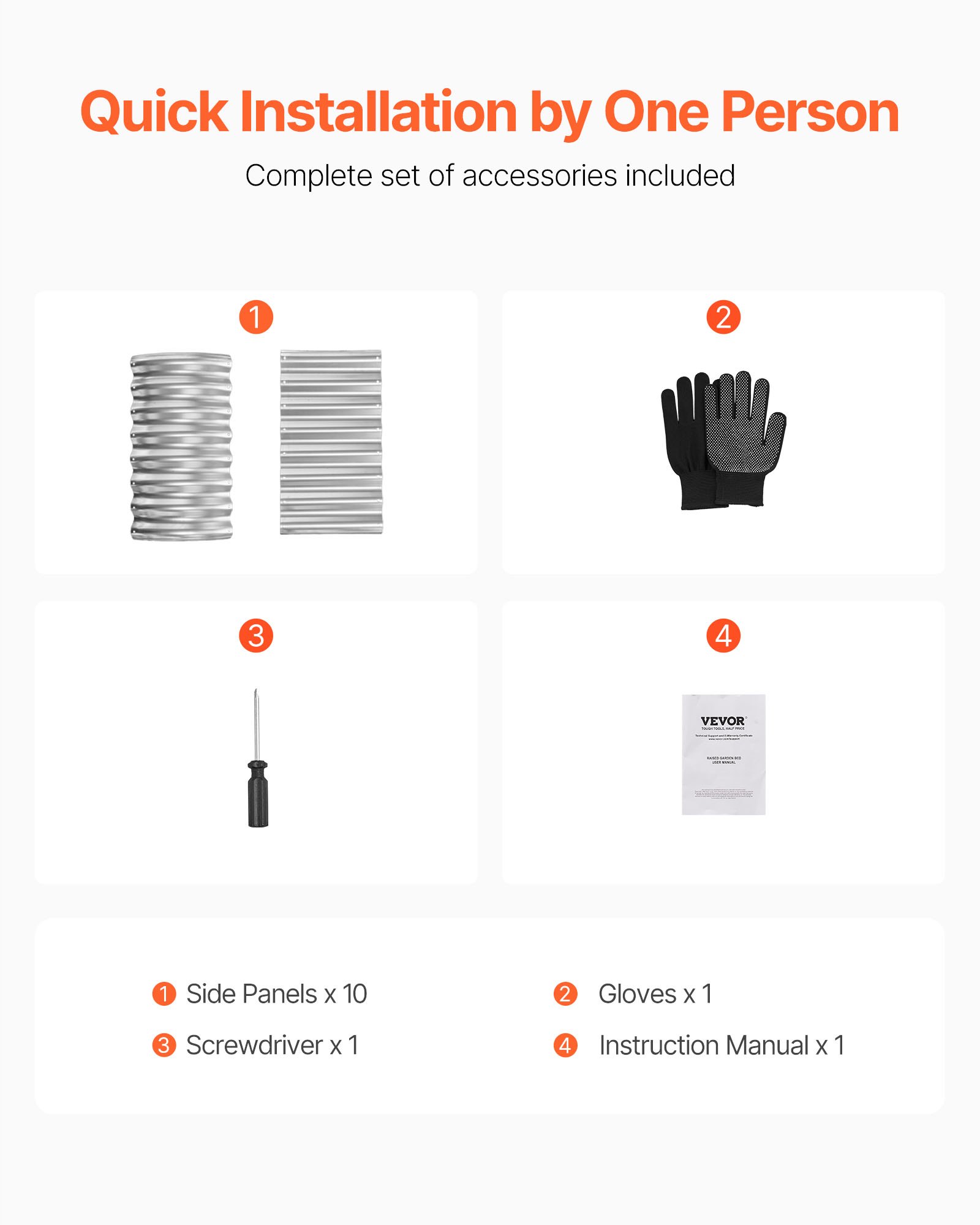 VEVOR Metal Raised Garden Bed, 1.2 x 0.6 x 0.6 m Oval Outdoor Galvanized Planter Garden Box, Open Bottom Design, Large Planter Raised Bed for Growing Vegetables, Flowers, Succulents, Galvanized Color