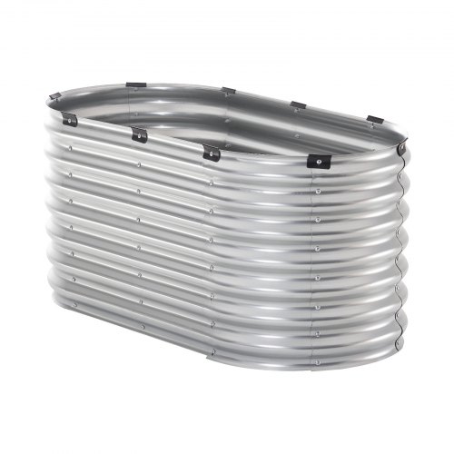 thumbnail image 2 of Galvanized Metal Raised Garden Bed - 4x2x2 Ft Outdoor Planter Box (Silver) - Easy Assembly 2 of 6