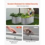 VEVOR Metal Raised Garden Bed 4x2x2 ft Outdoor Galvanized Planter Box Silver