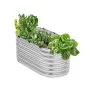 VEVOR Metal Raised Garden Bed, 4 x 2 x 2 ft Outdoor Galvanized Planter Box, with Open Bottom, Large Oval Planter Raised Bed for Gardening Vegetables, Flowers, Herbs, and Succulent Plants, Silver