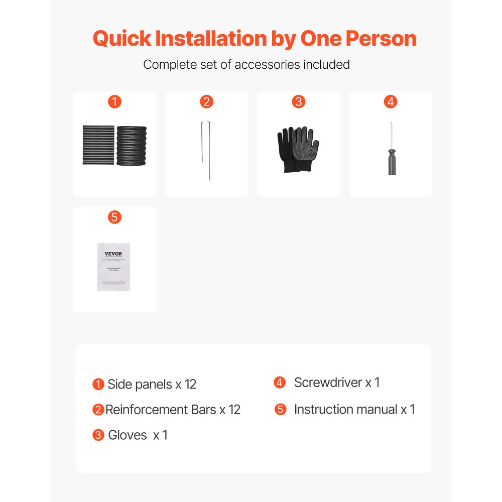 VEVOR Metal Raised Garden Bed, 2.4 x 0.6 x 0.6 m Oval Outdoor Galvanized Planter Garden Box, Open Bottom Design, Large Planter Raised Bed for Growing Vegetables, Flowers, Herbs, Succulents, Dark Gray