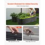 VEVOR Metal Raised Garden Bed 8x2x2 ft Outdoor Galvanized Planter Box Dark Gray