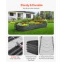 VEVOR Metal Raised Garden Bed 8x2x1 ft Outdoor Galvanized Planter Box Dark Gray