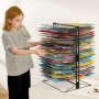 VEVOR Art Drying Rack, 50 Removable Shelves 20 x 17 x 30 inch Paint Drying Rack with Stable Base, Carbon Steel Metal Painting Drying Rack for Artwork in Classroom, Art Studios and Schools, Black