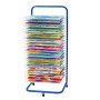 VEVOR Art Drying Rack, 25 Removable Shelves 17 x 13 x 39.4 inch Paint Drying Rack With Lockable Wheels, Carbon Steel Painting Drying Rack for Artwork in Classroom, Art Studios and Schools, Blue+White
