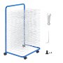 VEVOR Art Drying Rack 25 Removable Shelves Paint Drying Rack With 4 Wheels Blue