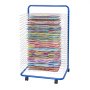 VEVOR Art Drying Rack, 25 Removable Shelves 23.75 x 17.5 x 38 inch Paint Drying Rack With Lockable Wheels, Carbon Steel Painting Drying Rack for Artwork in Classroom, Art Studios, Schools, Blue+White