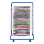 VEVOR Art Drying Rack, 25 Removable Shelves 23.75 x 17.5 x 38 inch Paint Drying Rack With Lockable Wheels, Carbon Steel Painting Drying Rack for Artwork in Classroom, Art Studios, Schools, Blue+White