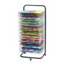 VEVOR Art Drying Rack, 25 Removable Shelves 17 x 13 x 39.4 inch Paint Drying Rack With Lockable Wheels, Carbon Steel Painting Drying Rack for Artwork in Classroom, Art Studios and Schools, Black
